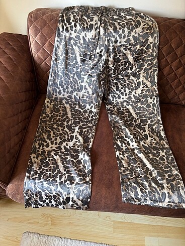 Y2k Leopar parlak saten