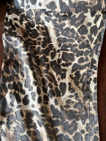 Happiness Y2k Leopar parlak saten