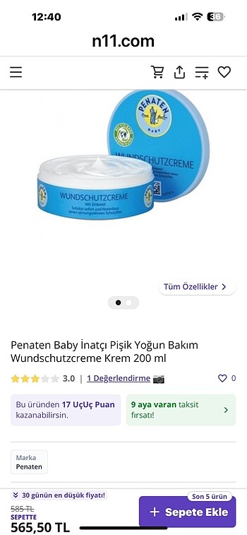Penaten bebek pişik kremi 200 ml - Görsel 5
