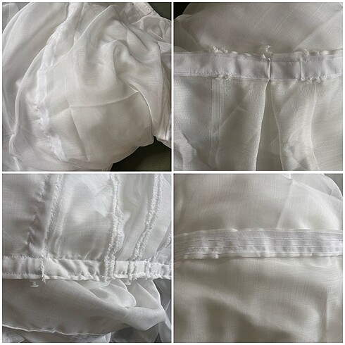 2 adet tül balon peluşlu perde - Görsel 7