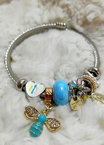 Mavi Arı Charm Bileklik 