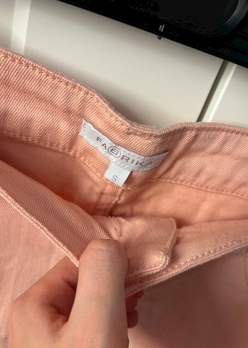 Zara Pembe Denim Midi Mini Etek