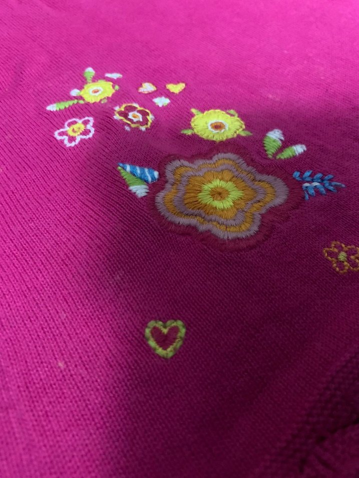 Renkli Nakışlı Pembe çocuk elbise - Görsel 2