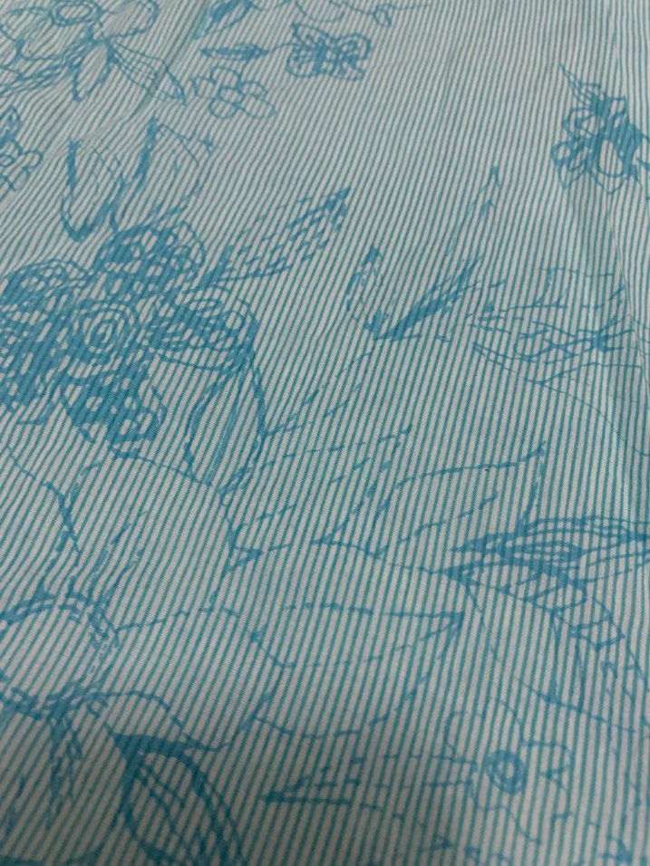 Bohem Uzun Kollu Turkuaz Keten Gömlek - Görsel 2