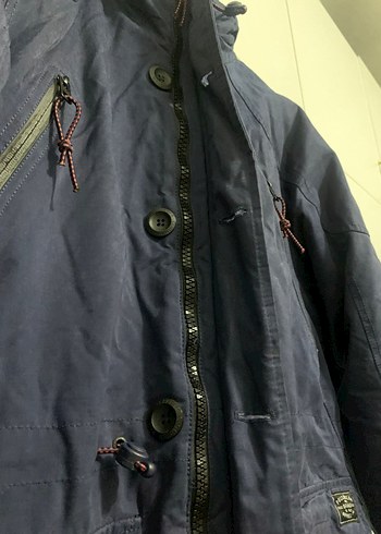 Lacivert Kapüşonlu Erkek Mont - Görsel 4