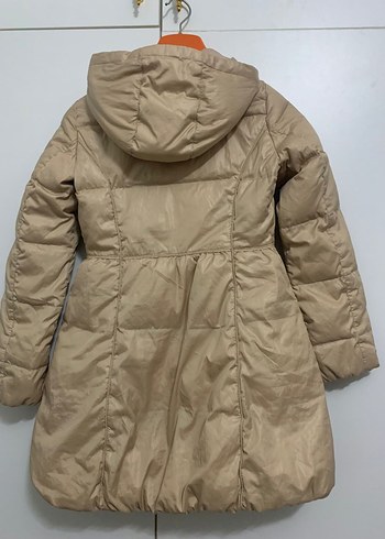 Düğmeli Bej kız çocuk mont - Görsel 2