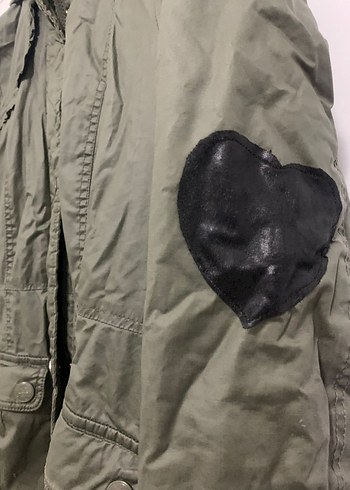 Çocuk Haki Midi Boy Düğmeli Ceket - Görsel 4