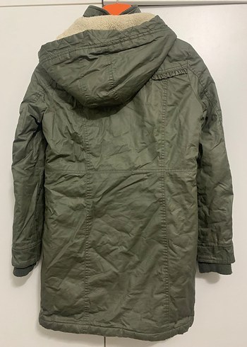 Çocuk Haki Midi Boy Düğmeli Ceket - Görsel 2