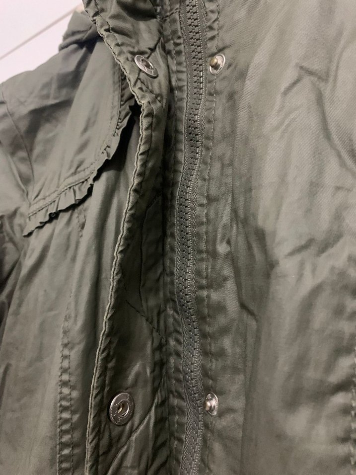 Çocuk Haki Midi Boy Düğmeli Ceket - Görsel 3