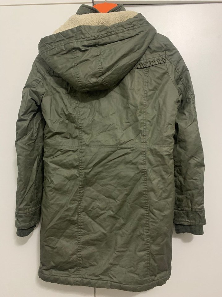 Çocuk Haki Midi Boy Düğmeli Ceket - Görsel 2