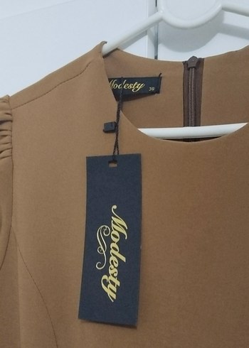 Drapeli Bej Uzun Kollu Kadın Elbise - Görsel 9