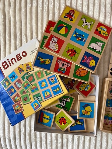 Ahşap eşleştirme kutu oyunu puzzle