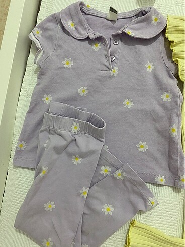 LC Waikiki Çocuk alt üst fitilli takım tayt tişört