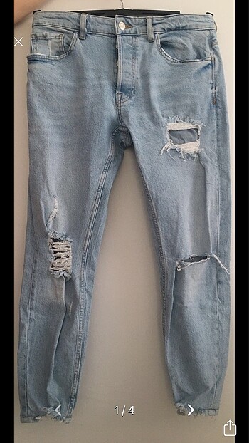 Zara Yırtık Detaylı Jean