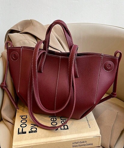  Beden bordo Renk Bordo Polene Model Çanta