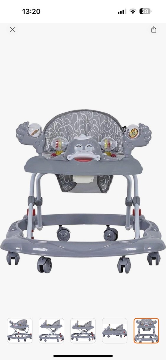 Gri Otomatik Bebek Yürüteci - Görsel 2