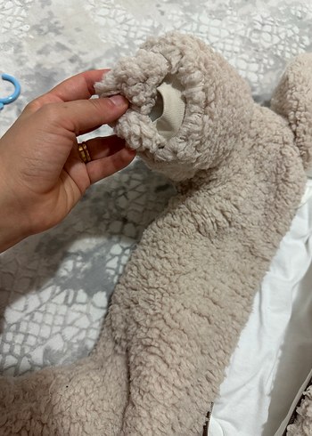 Bej Kürklü Bebek Tulumu - Görsel 5