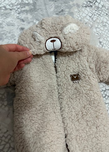 Bej Kürklü Bebek Tulumu - Görsel 2