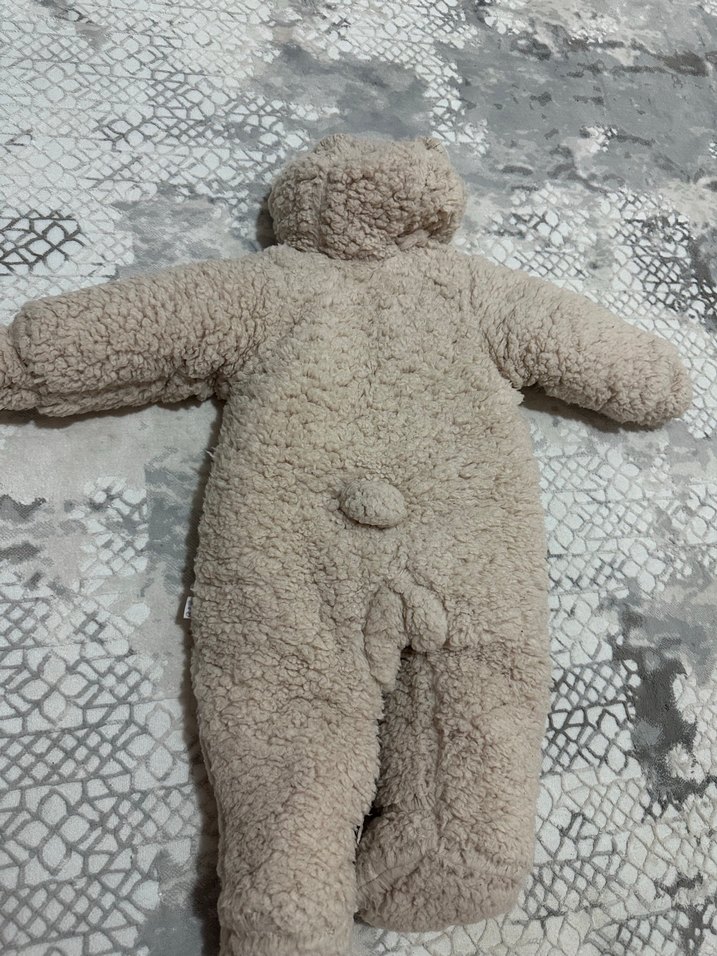 Bej Kürklü Bebek Tulumu - Görsel 3