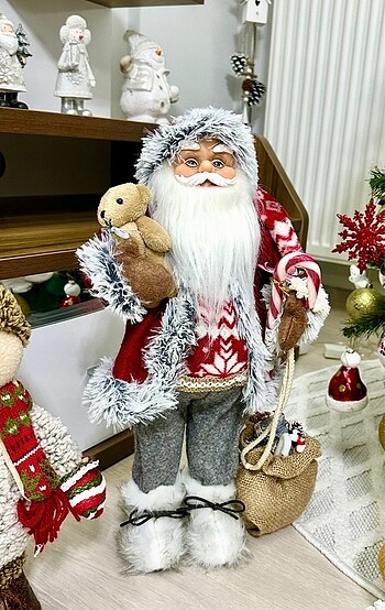  Beden kırmızı Renk Noel baba 45cm (5model)