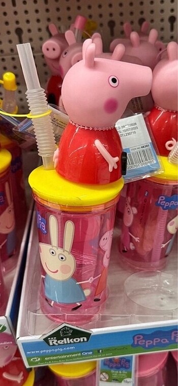 Walt Disney World Peppa pig pipetli bardak suluk