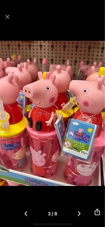  Beden Peppa pig pipetli bardak suluk