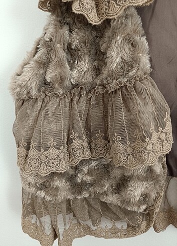 l Beden camel Renk Vintage Yelek