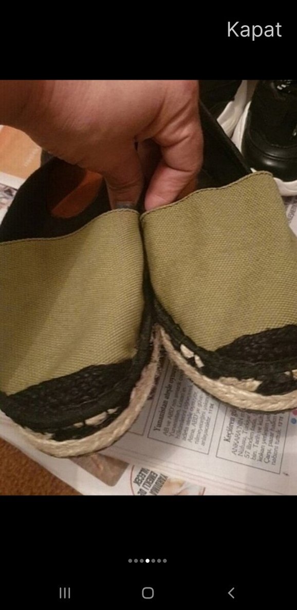 Kadın Haki Dolgu Topuklu Espadril - Görsel 2