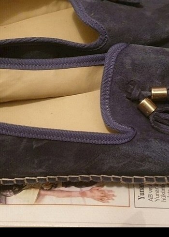 Derimod Süet Püsküllü Dolgu Topuk Espadril - Görsel 2