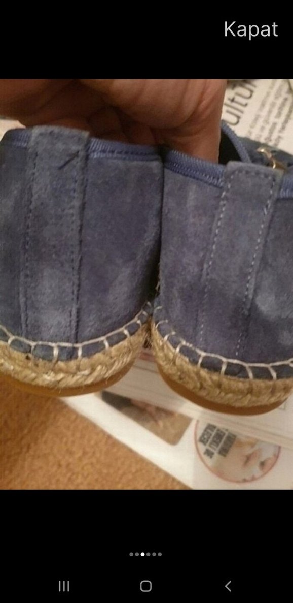 Derimod Süet Püsküllü Dolgu Topuk Espadril - Görsel 3