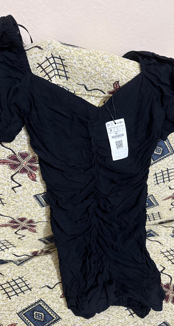 Kadın Siyah V Yaka Elbise - Görsel 2