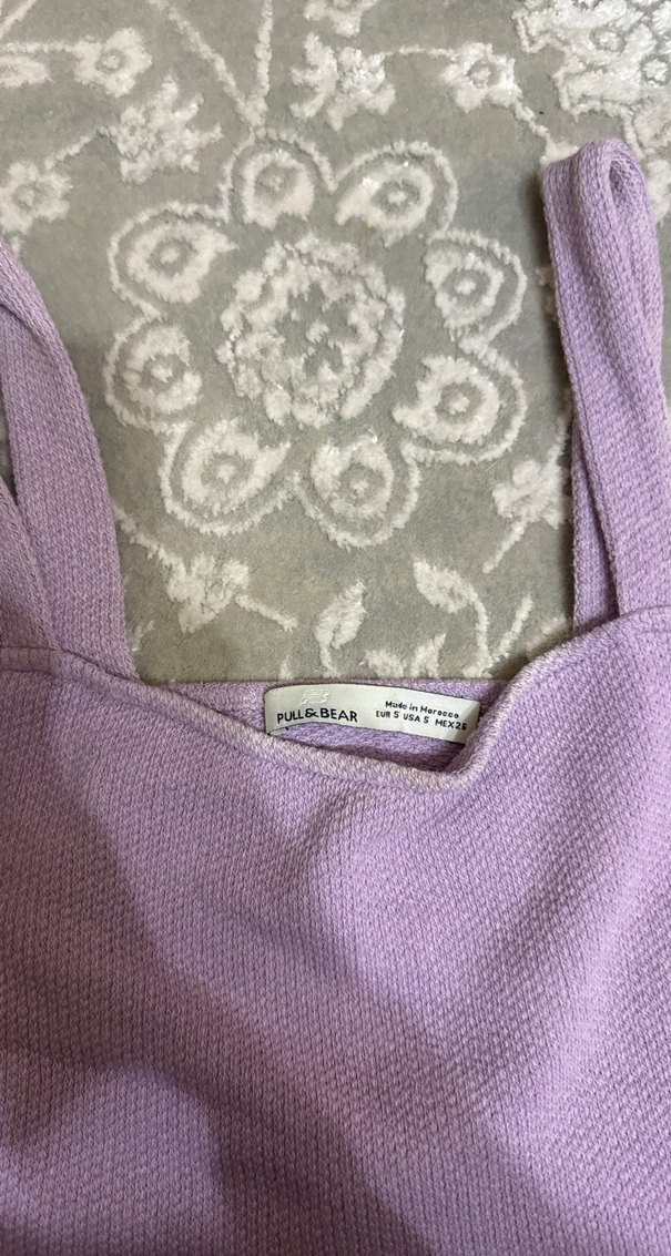 Mor Örgü Kızlar İçin İnce Askılı Bohem Yelek - Görsel 2