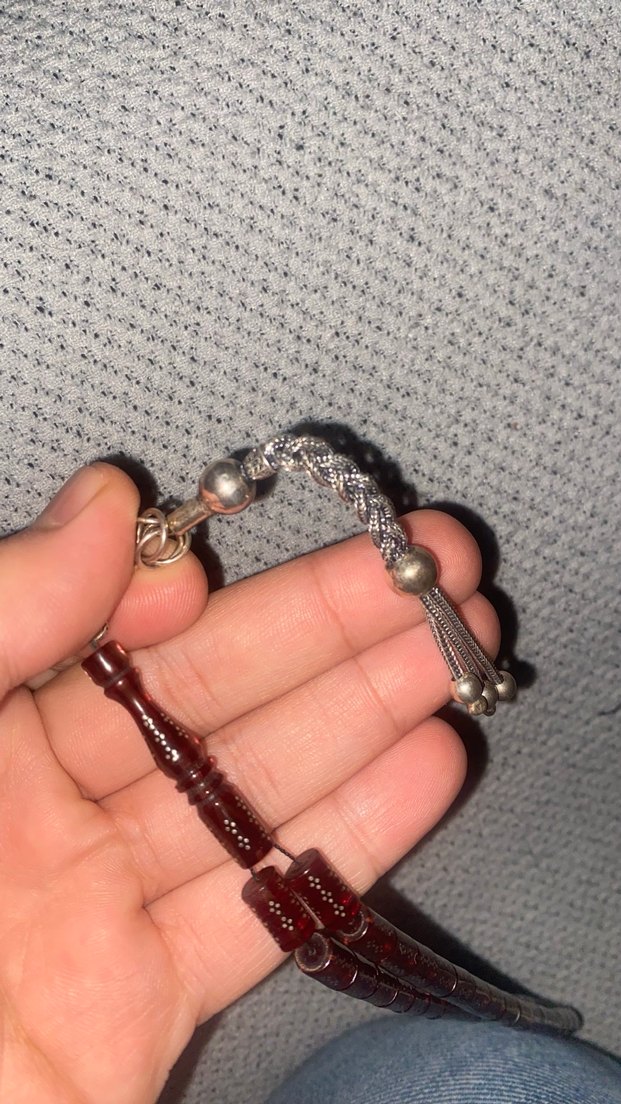 Gümüş işlemeli ateş kehribar - Görsel 3