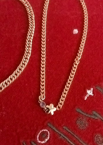 2 halhal, tek fiyat Altın Renk Zincir Detaylı, mor taşlı Halhal - Görsel 3