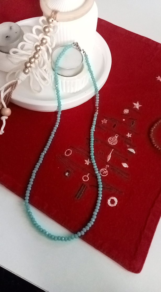 4 kolye, tek fiyat, kristal taşlı renkli Boncuklu Kolyeler - Görsel 3