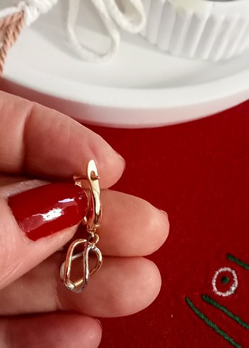 iki renk mini Küpe - Görsel 2