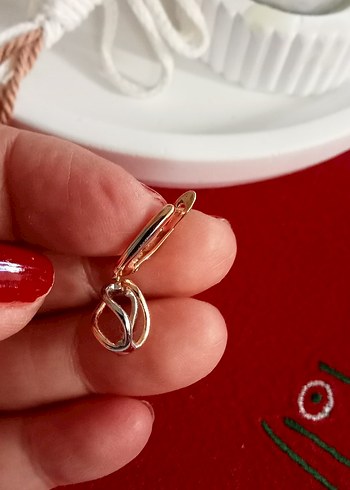 iki renk mini Küpe - Görsel 3