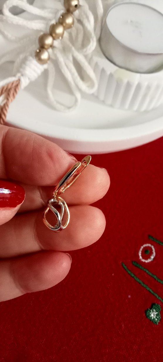 iki renk mini Küpe - Görsel 3