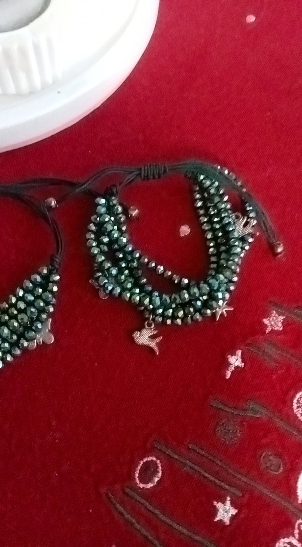 Yeşil Kristal Taşlı Bohem Bileklik - Görsel 3