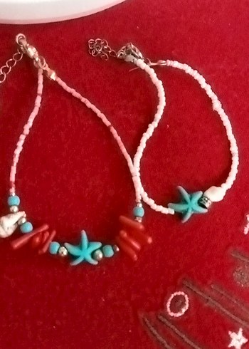 2adet Bohem Renkli Boncuklu Kadın halhal - Görsel 2