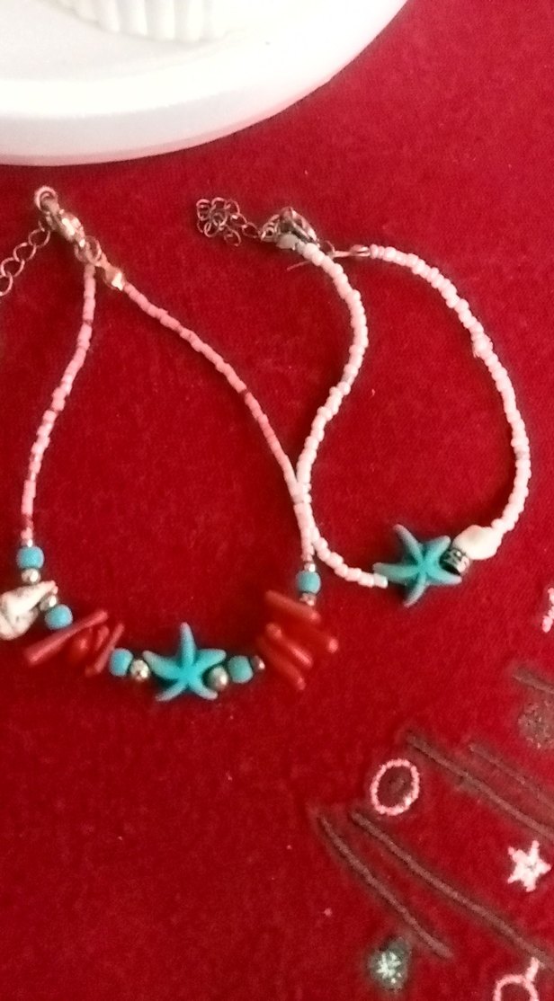 2adet Bohem Renkli Boncuklu Kadın halhal - Görsel 2