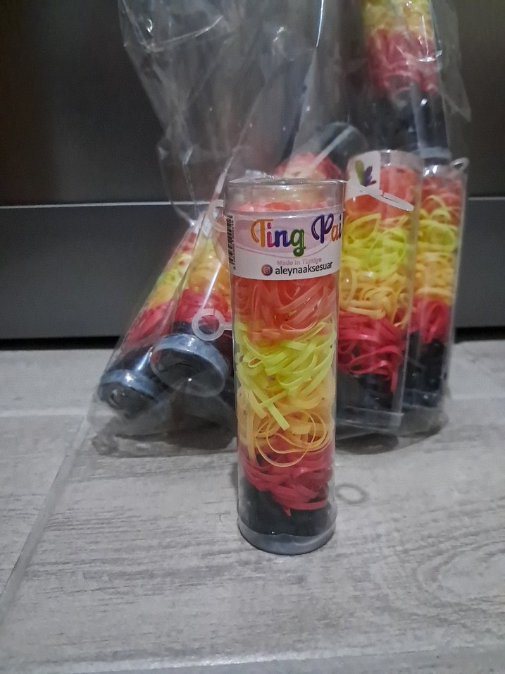 Çok Renkli Tie-Dye Elastik Saç Bantları - Görsel 2