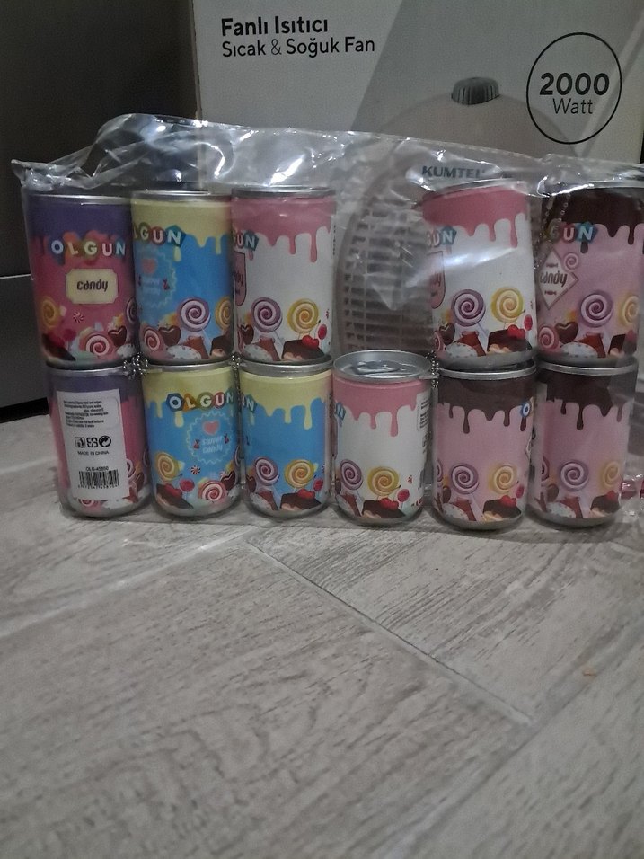 Renkli Pastel Desenli Oyuncak Teneke Kutular islak mendil - Görsel 2