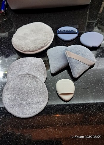 Gri Makyaj Süngerleri ve Pedleri Seti - Görsel 2