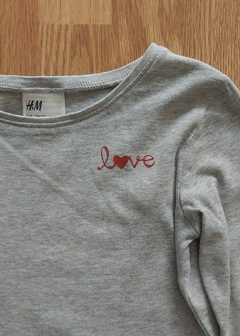 Gri Uzun Kollu Kız Çocuk Tişörtü - Görsel 2