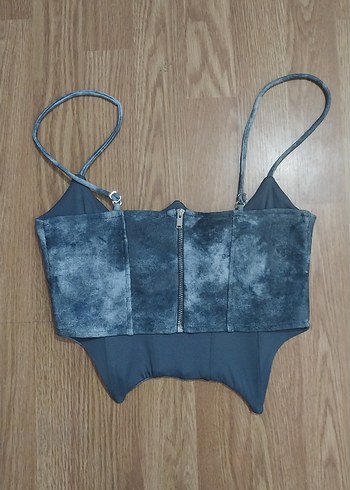 Gri Batik Desenli  Büstiyer - Görsel 2