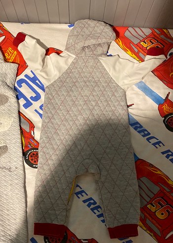 Gri Erkek Bebek Kapüşonlu Tulum - Görsel 4