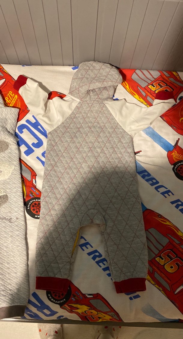 Gri Erkek Bebek Kapüşonlu Tulum - Görsel 4