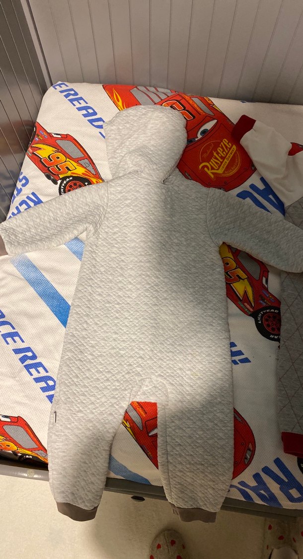 Gri Erkek Bebek Kapüşonlu Tulum - Görsel 5