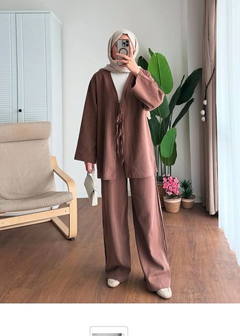 Zara Beyaz Keten Midi Kimono, Salaş Kesim, Uzun Kollu